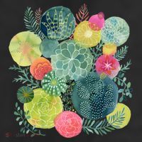 Succulent Circles Cool Comfort Performance Bucket Hat