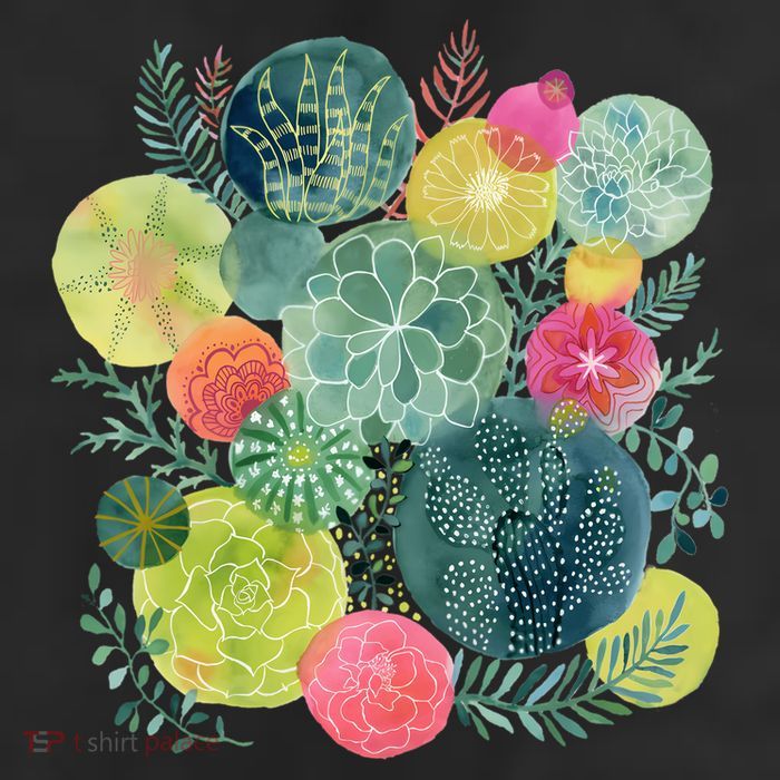 Succulent Circles Cool Comfort Performance Bucket Hat