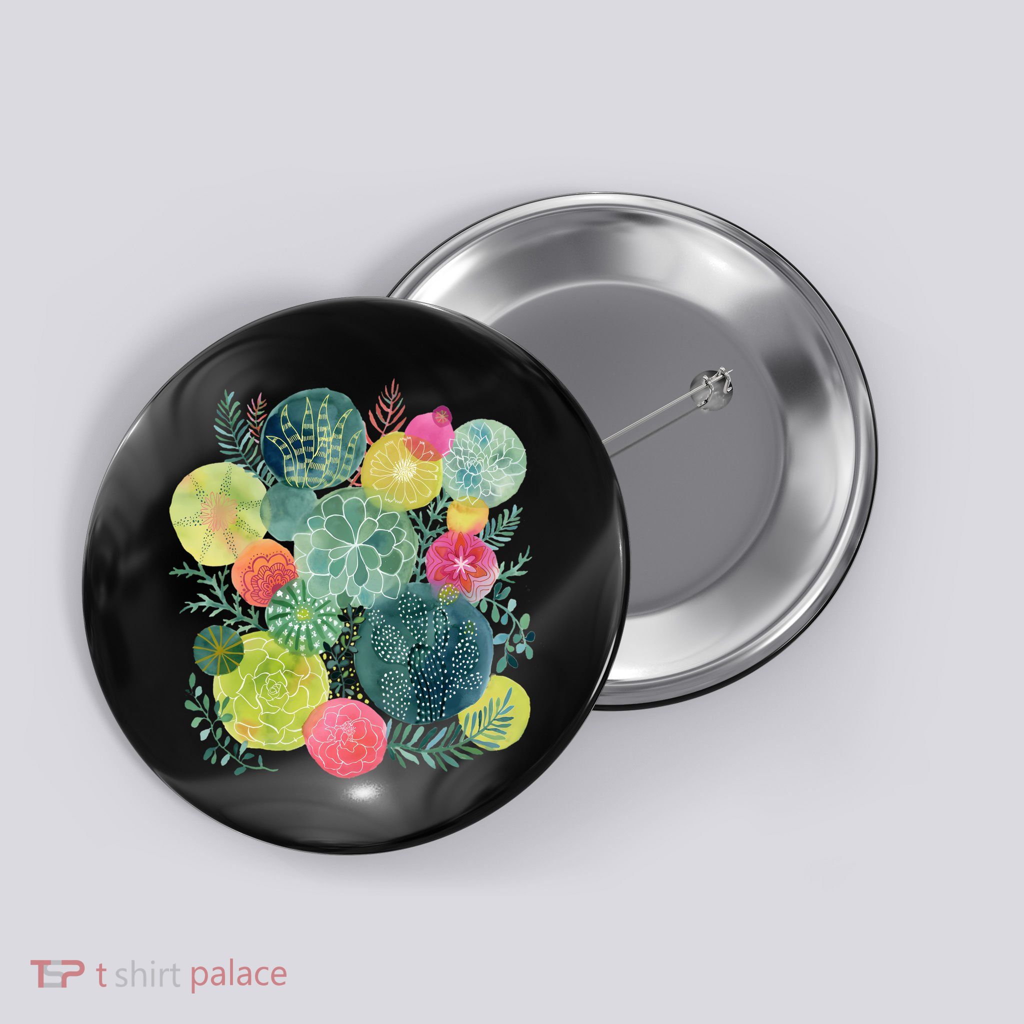 Succulent Circles Button