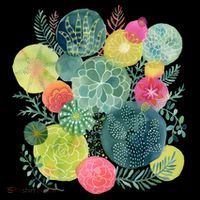 Succulent Circles Youth Performance Sprint T-Shirt