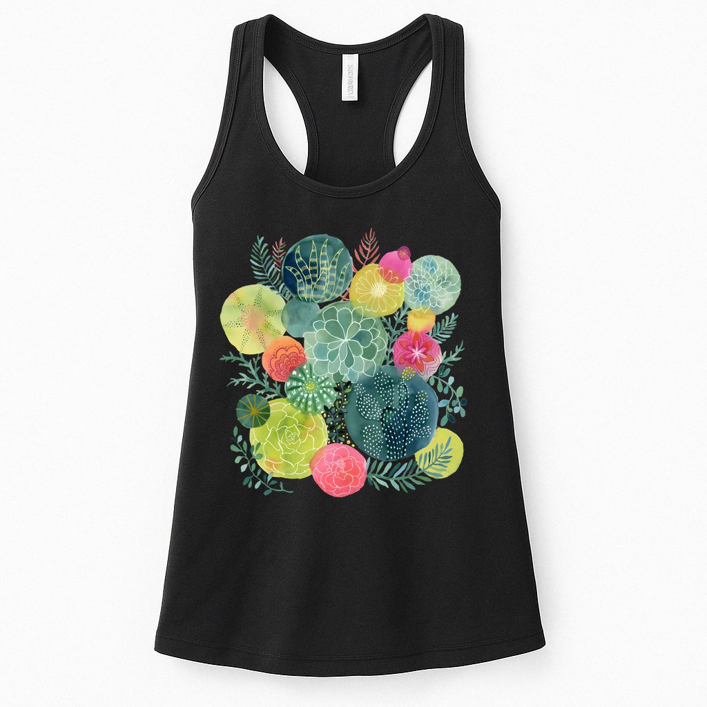 Succulent Circles Womens Tank Top