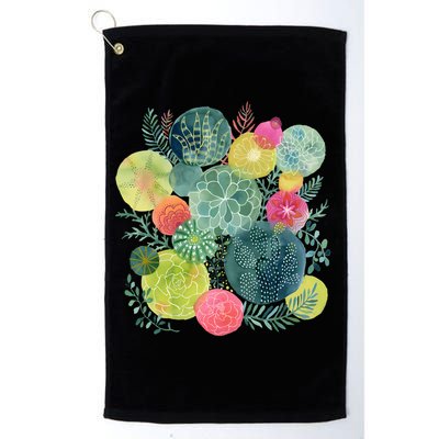 Succulent Circles Golf Towel