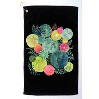 Succulent Circles Golf Towel