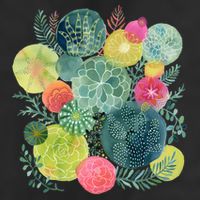Succulent Circles Golf Towel