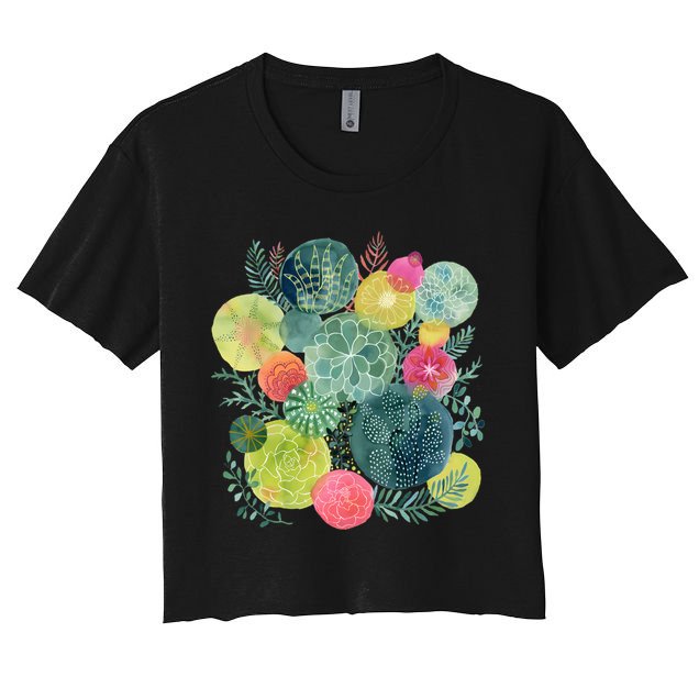 Succulent Circles Crop Top
