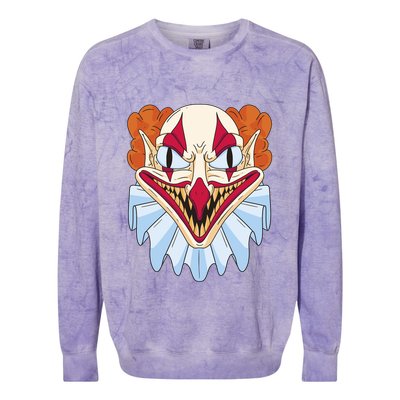 Scary Clown Smile Colorblast Crewneck Sweatshirt