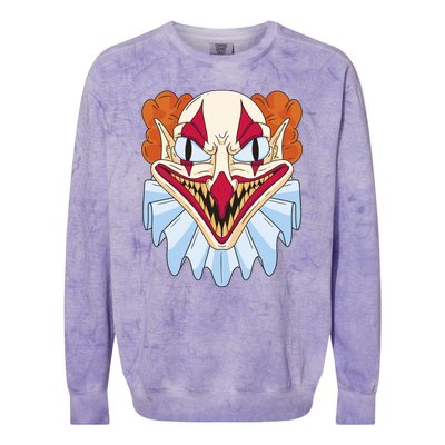 Scary Clown Smile Colorblast Crewneck Sweatshirt