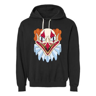 Scary Clown Smile Garment-Dyed Fleece Hoodie