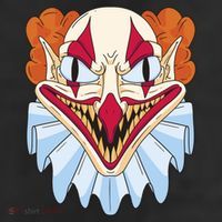 Scary Clown Smile 7 Panel Mesh Trucker Snapback Hat