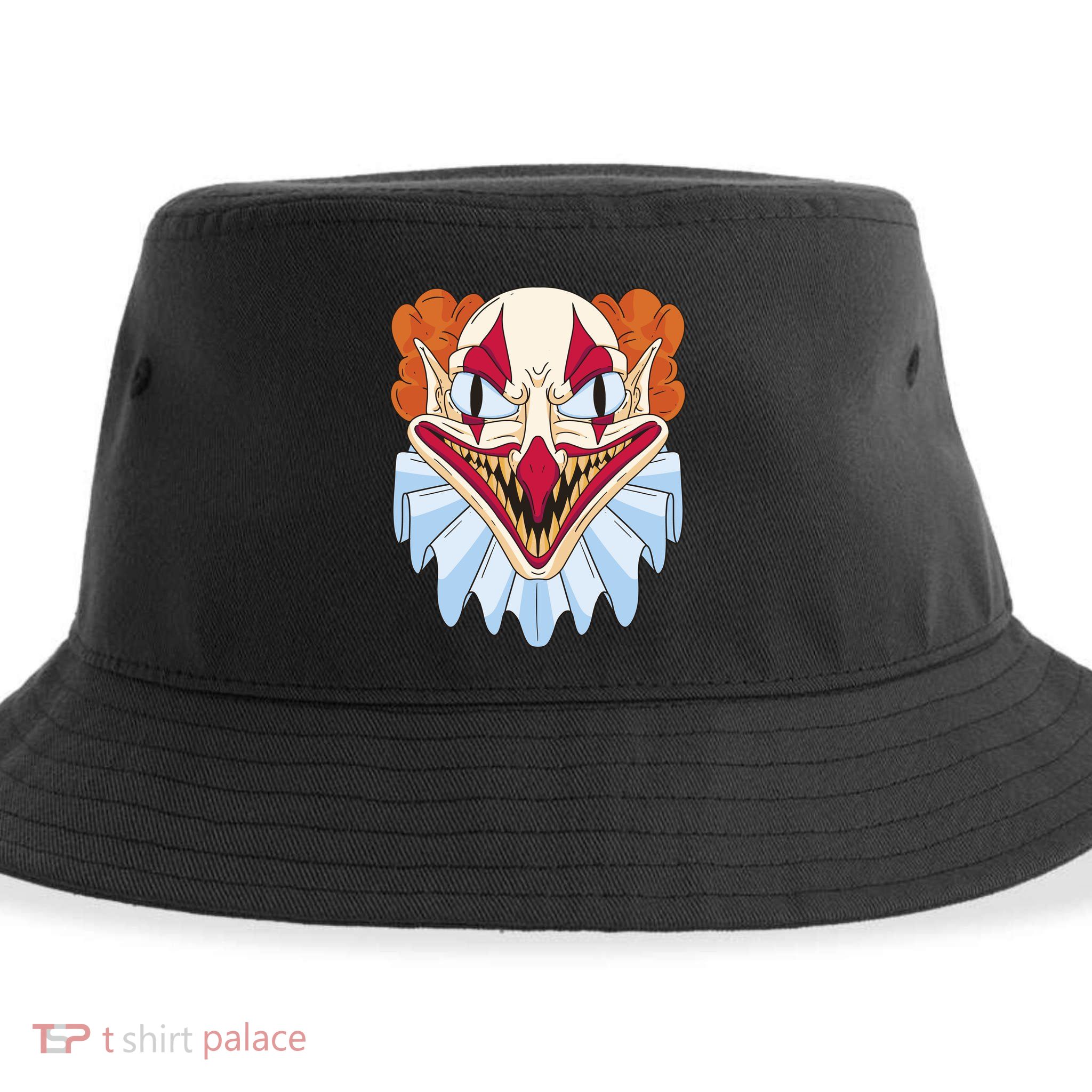 Scary Clown Smile Sustainable Bucket Hat