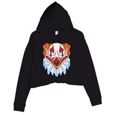 Scary Clown Smile Crop Fleece Hoodie