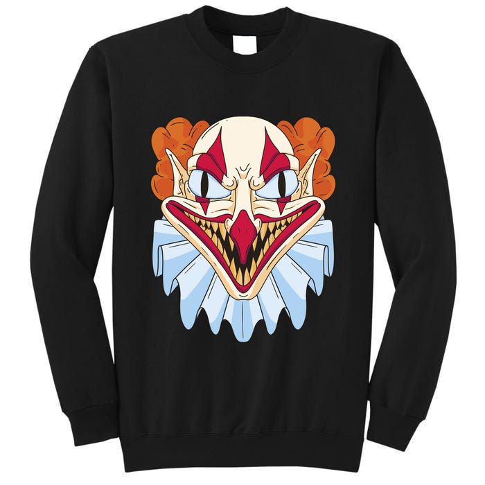 Scary Clown Smile Tall Sweatshirt