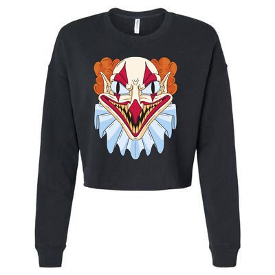 Scary Clown Smile Cropped Pullover Crew