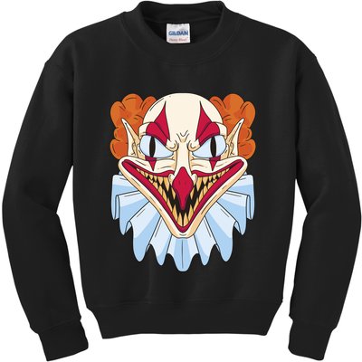 Scary Clown Smile Kids Sweatshirt