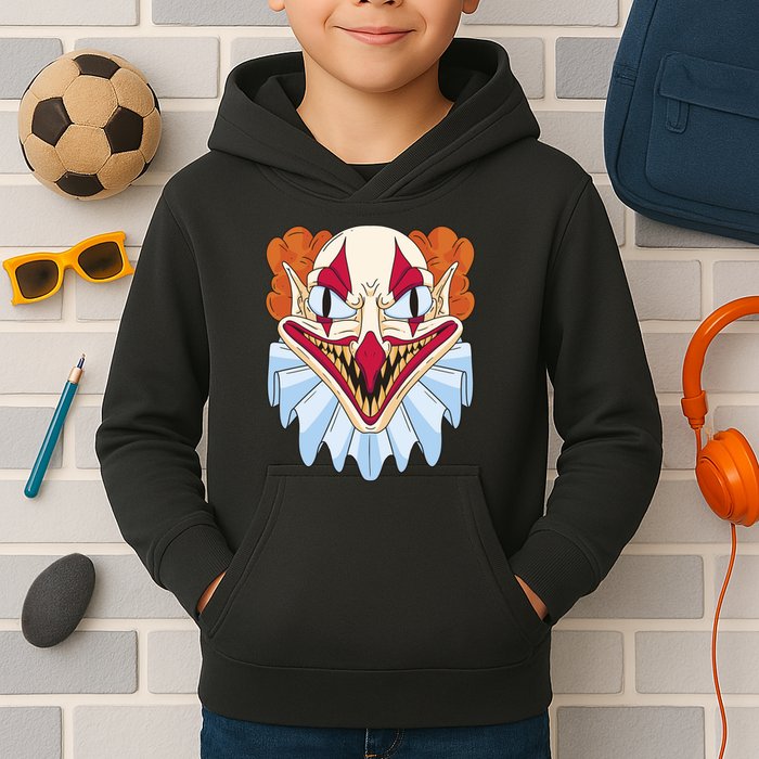 Scary Clown Smile Kids Hoodie