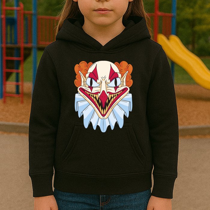 Scary Clown Smile Kids Hoodie