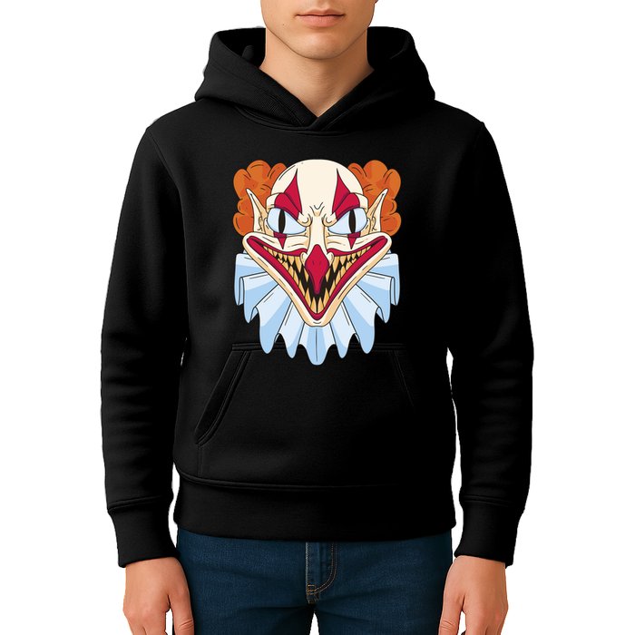 Scary Clown Smile Kids Hoodie