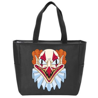 Scary Clown Smile Zip Tote Bag