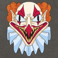 Scary Clown Smile Cotton Canvas Backpack