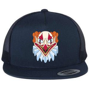 Scary Clown Smile Flat Bill Trucker Hat