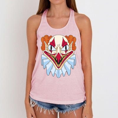 Scary Clown Smile Women's Knotted Racerback Tank