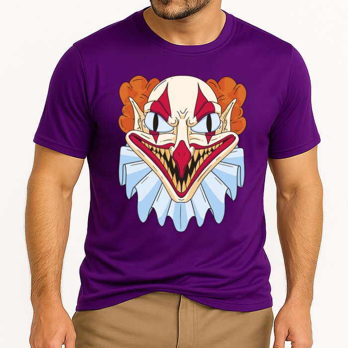 Scary Clown Smile Cooling Performance Crew T-Shirt