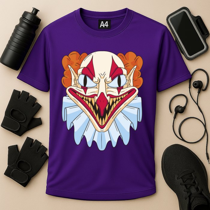 Scary Clown Smile Cooling Performance Crew T-Shirt