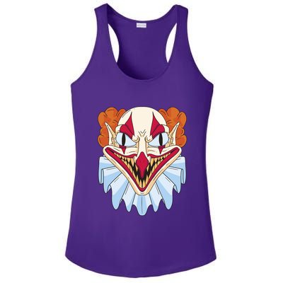 Scary Clown Smile Ladies PosiCharge Competitor Racerback Tank