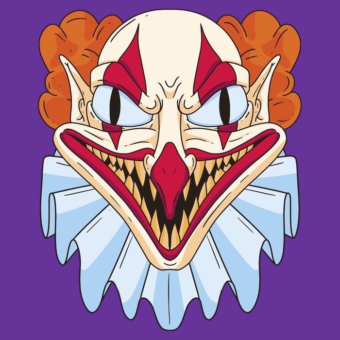 Scary Clown Smile Magnet