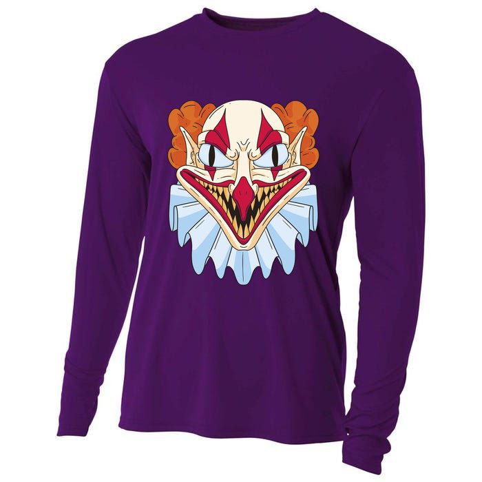 Scary Clown Smile Cooling Performance Long Sleeve Crew