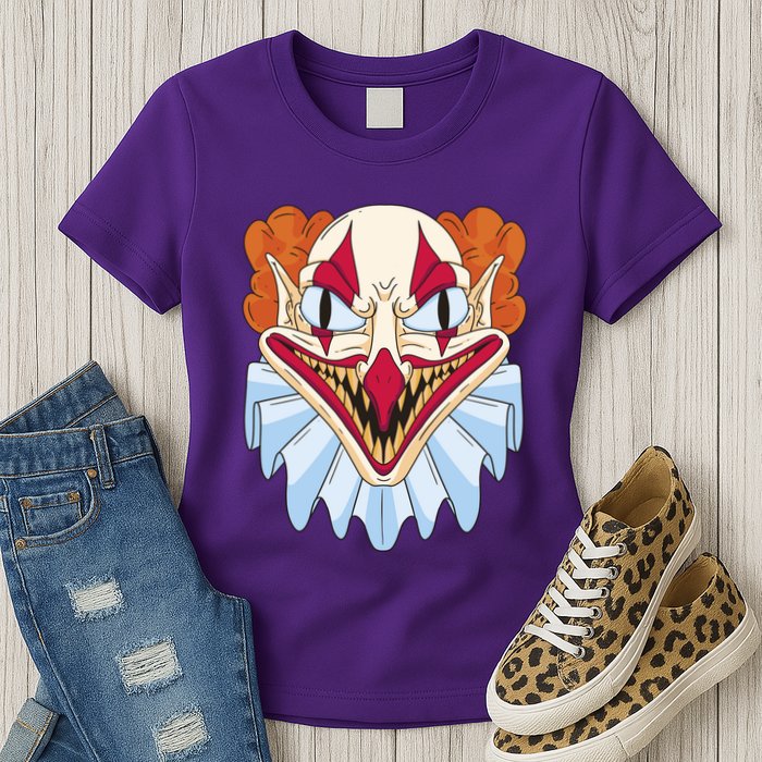 Scary Clown Smile Womens T-Shirt