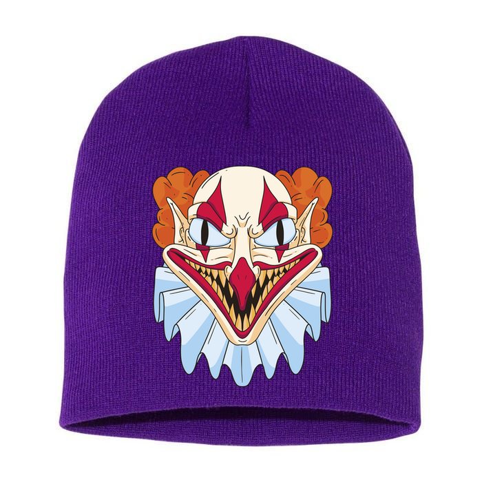 Scary Clown Smile Short Acrylic Beanie
