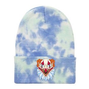 Scary Clown Smile Tie Dye 12in Knit Beanie