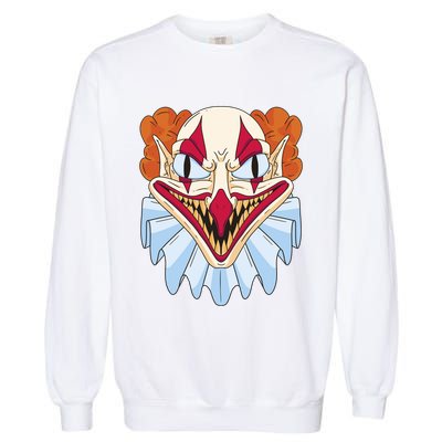 Scary Clown Smile Garment-Dyed Sweatshirt