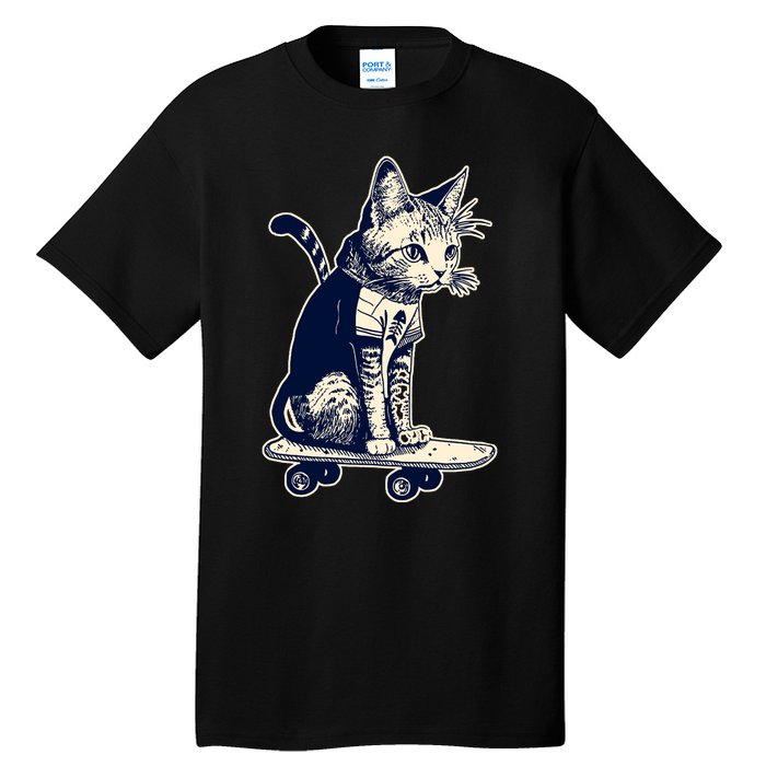 Skate Cat Tall T-Shirt