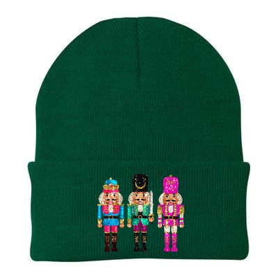 S.E.Q.U.I.N Cheerful S.P.A.R.K.L.Y Nutcrackers Christmas Knit Cap Winter Beanie