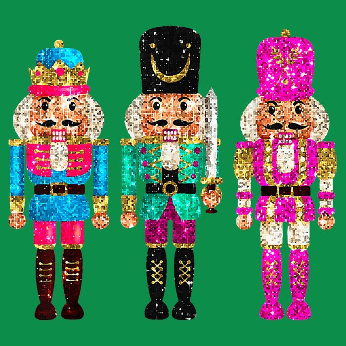S.E.Q.U.I.N Cheerful S.P.A.R.K.L.Y Nutcrackers Christmas Premium T-Shirt