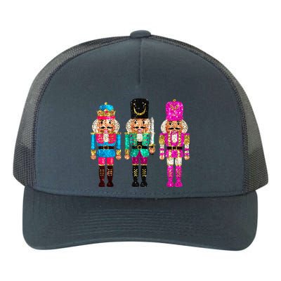 S.E.Q.U.I.N Cheerful S.P.A.R.K.L.Y Nutcrackers Christmas Yupoong Adult 5-Panel Trucker Hat