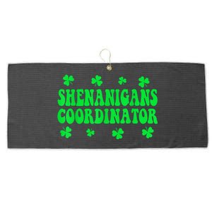 Shenanigans Coordinator Shirt Wo St Patricks Day Teacher Large Microfiber Waffle Golf Towel