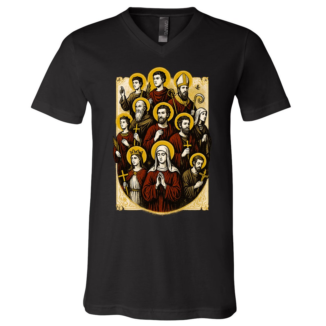 Saints Collage V-Neck T-Shirt