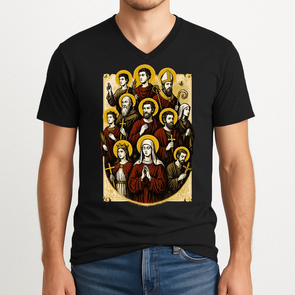 Saints Collage V-Neck T-Shirt