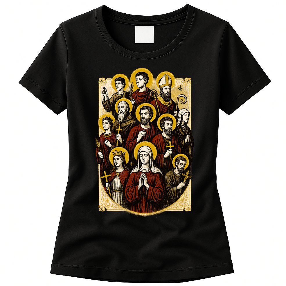 Saints Collage Womens T-Shirt