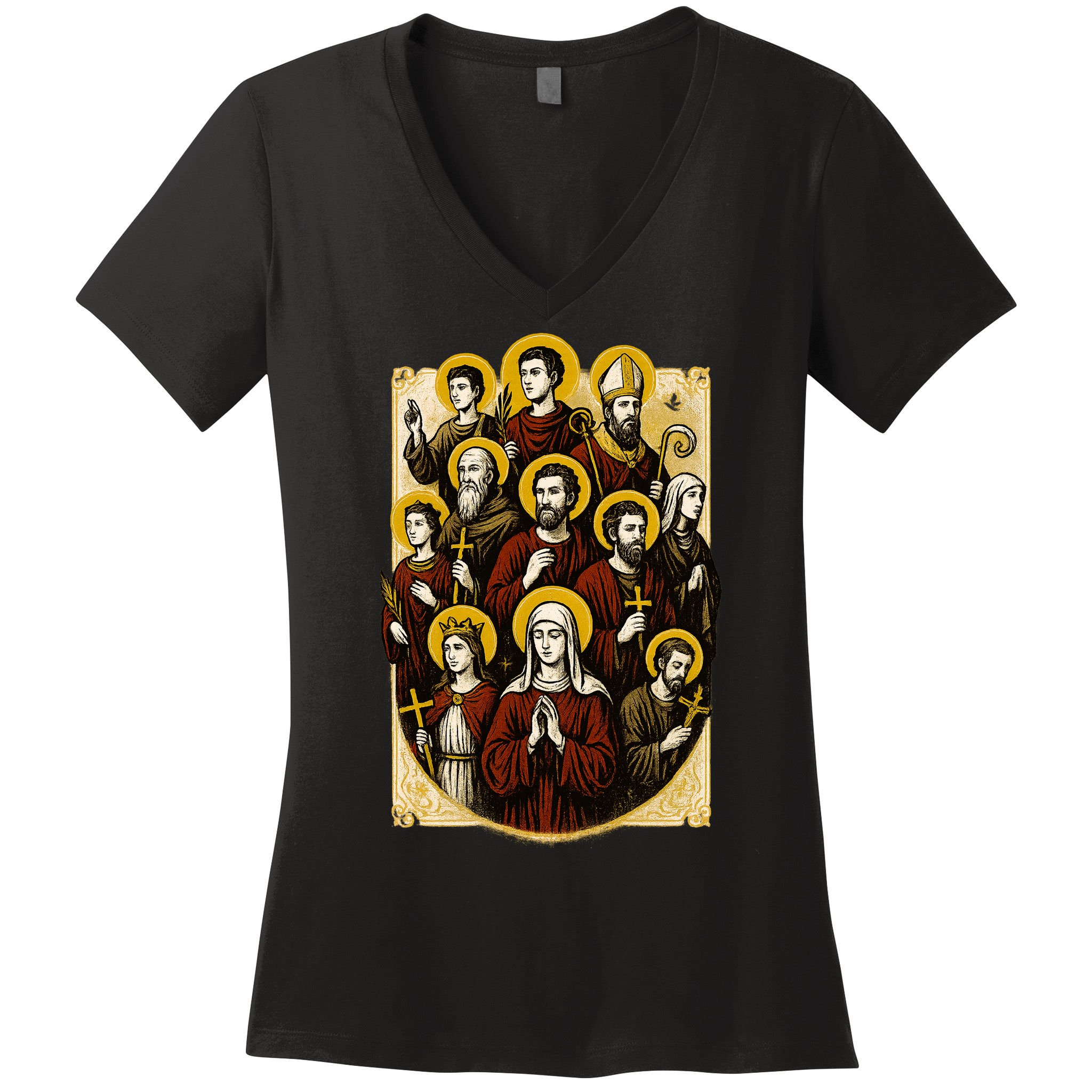 Saints Collage Women's V-Neck T-Shirt