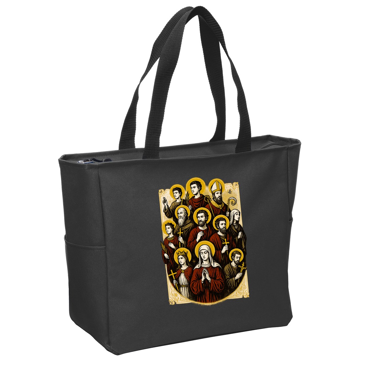 Saints Collage Zip Tote Bag