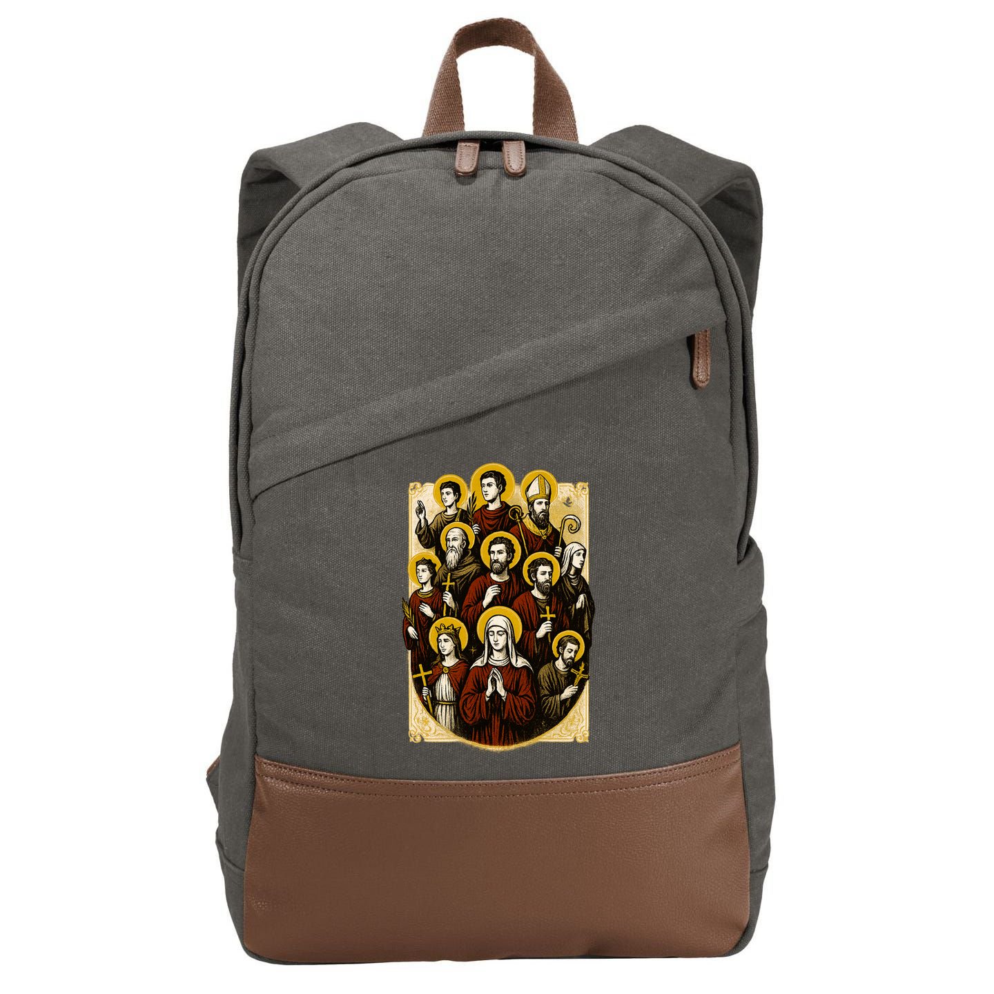 Saints Collage Cotton Canvas Backpack