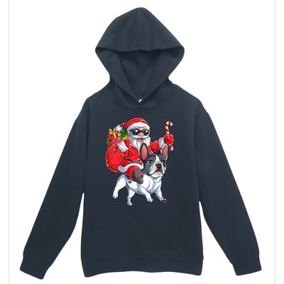 S Christmas Santa Claus Riding French Bulldog Xmas S Dog Vneck Urban Pullover Hoodie