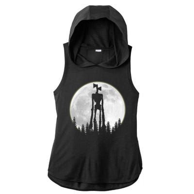 Supernatural Cryptid Siren Head Moon Ladies PosiCharge Tri-Blend Wicking Draft Hoodie Tank