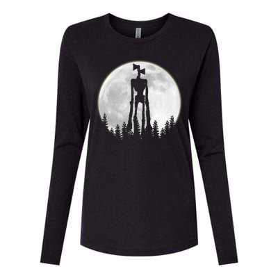 Supernatural Cryptid Siren Head Moon Womens Cotton Relaxed Long Sleeve T-Shirt