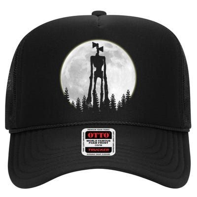 Supernatural Cryptid Siren Head Moon High Crown Mesh Back Trucker Hat