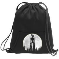 Supernatural Cryptid Siren Head Moon Sweatshirt Cinch Pack Bag